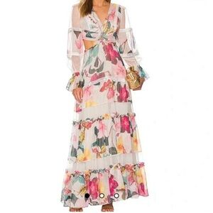PatBO Hibiscus Lace Maxi Dress